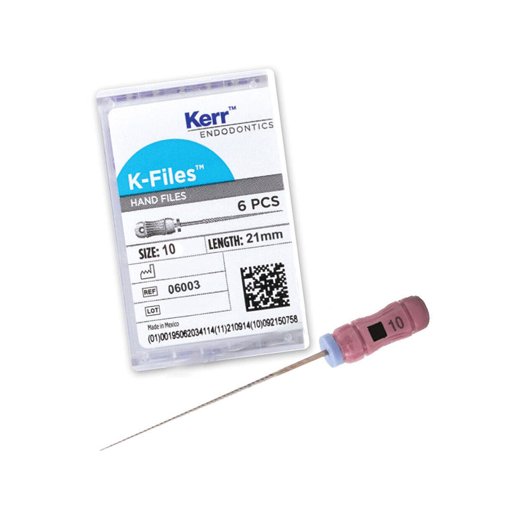 Kerr Endodontics K-Files 21mm #10 6/Box