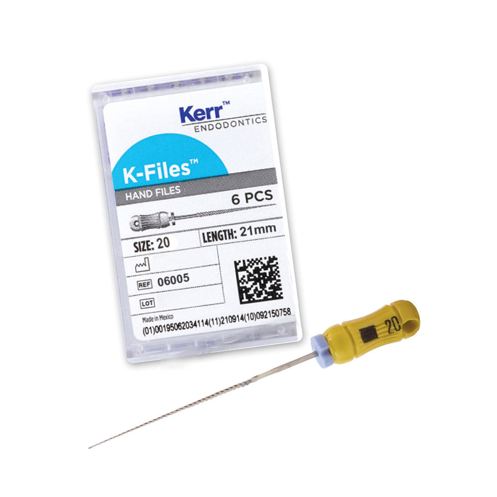Kerr Endodontics K-Files 21mm #20 6/Box