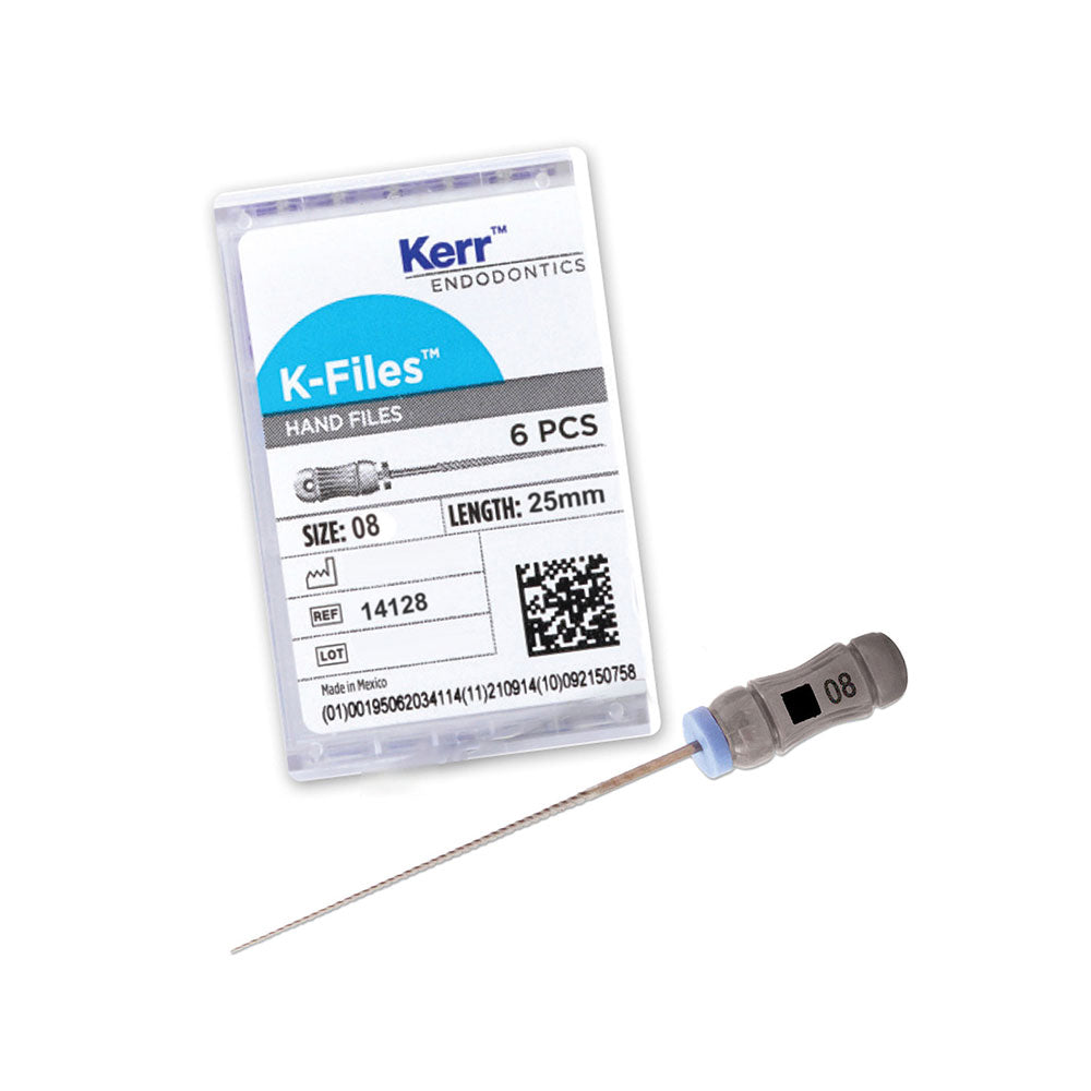 Kerr Endodontics K-Files 25mm #08 6/Box.