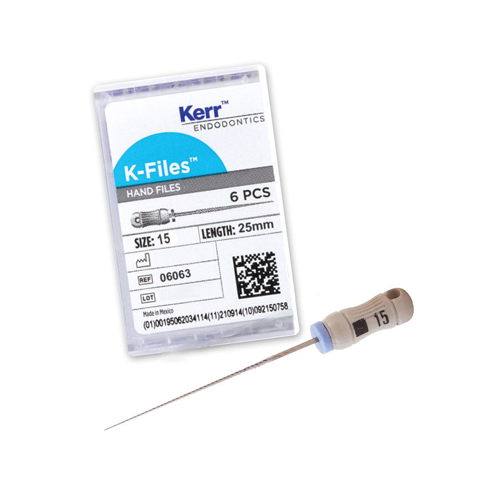 Kerr Endodontics K-Files 25mm #15 6/Box