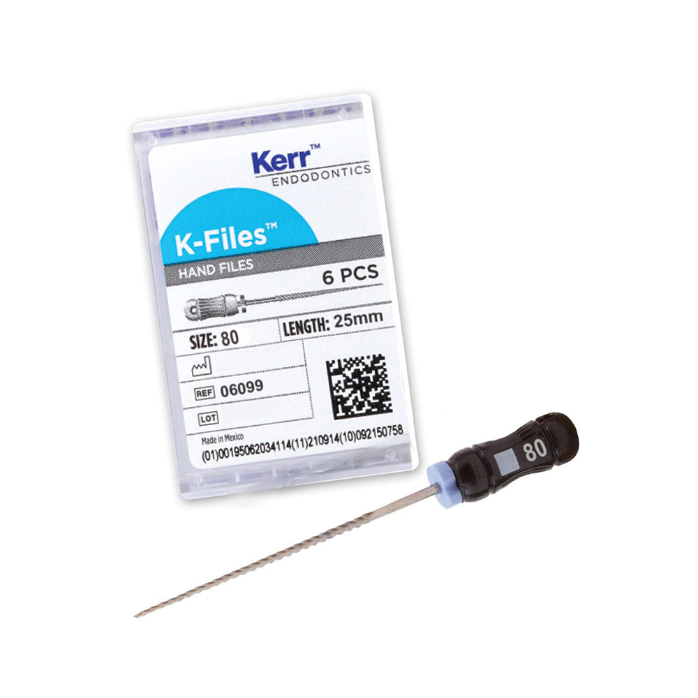 Kerr Endodontics K-Files 25mm #80 6/Box