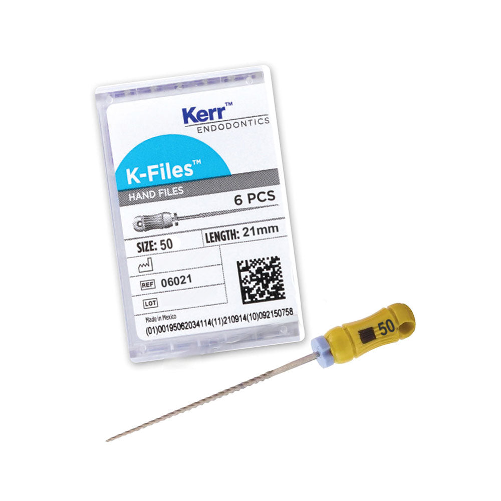 Kerr Endodontics K-Files 21mm #50 6/Box