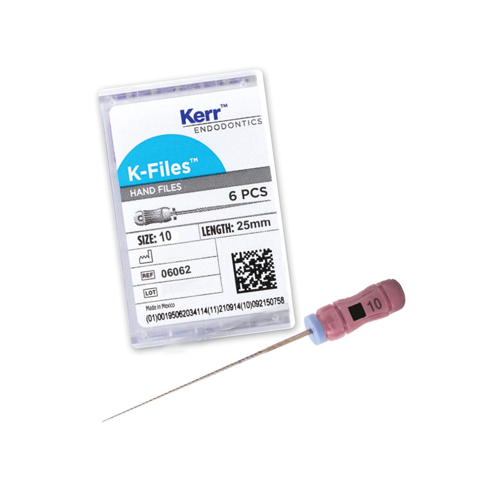 Kerr Endodontics K-Files 25mm #10 6/Box
